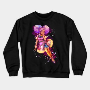 Aurora Space Girl Crewneck Sweatshirt